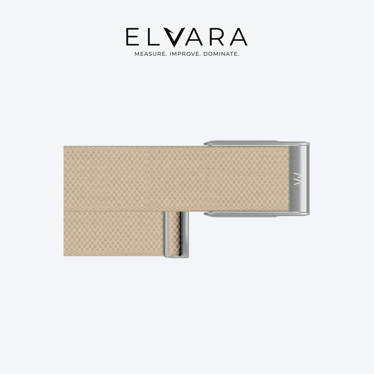 WHOOP MG SuperKnit Band | Dune — flat view, band only, sensor not included — ELVARA