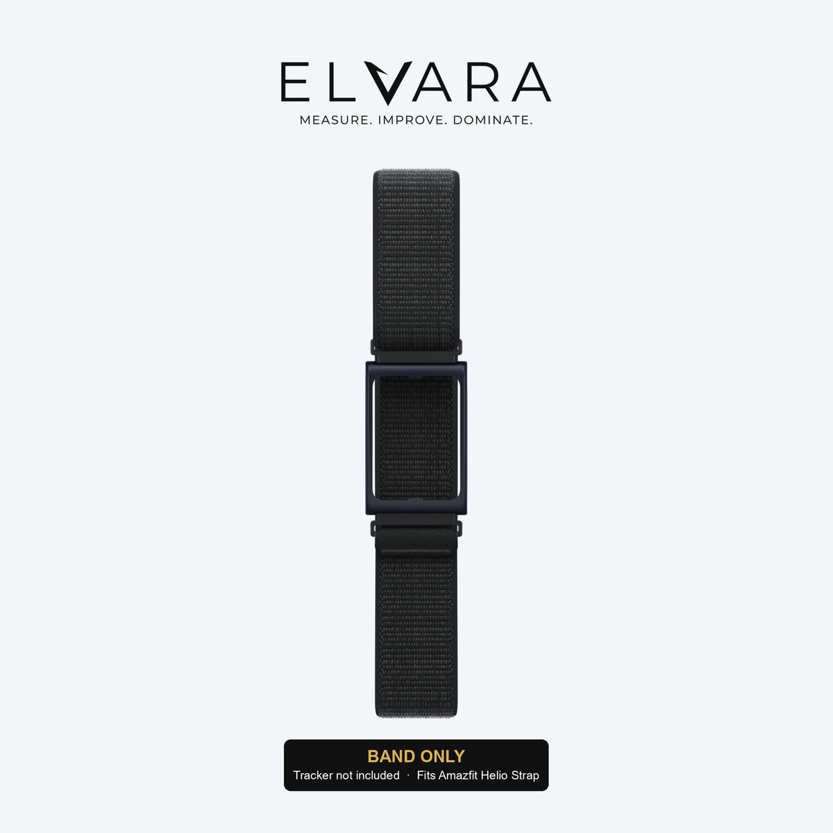 Amazfit Helio Strap Armband | Black — band only, sensor not included — ELVARA
