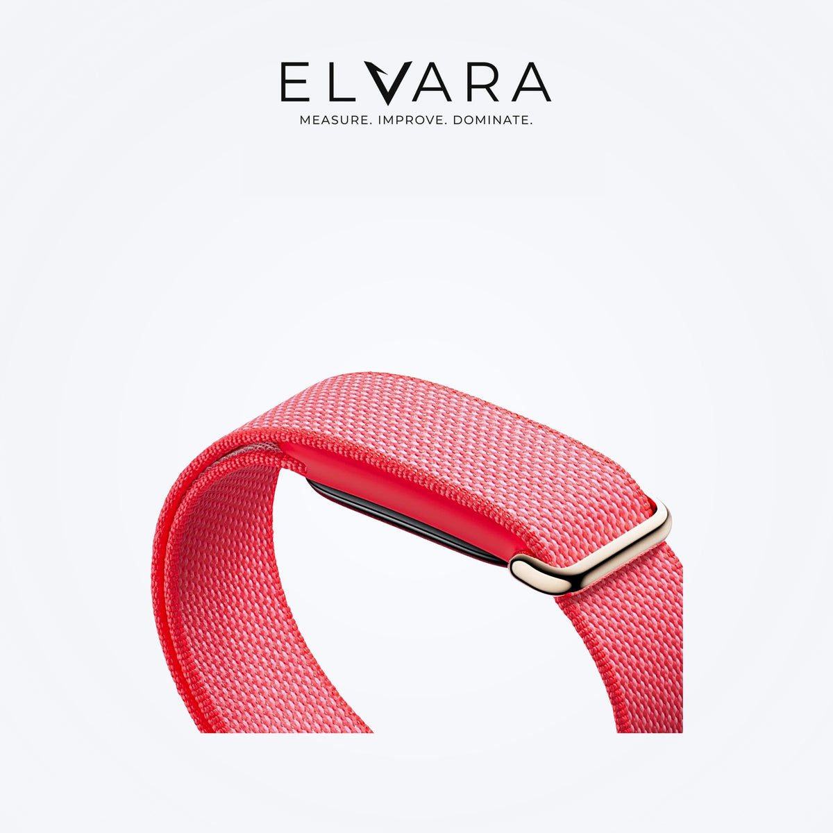 Google Fitbit Air | Berry — woven strap with the tracker module, side view — ELVARA