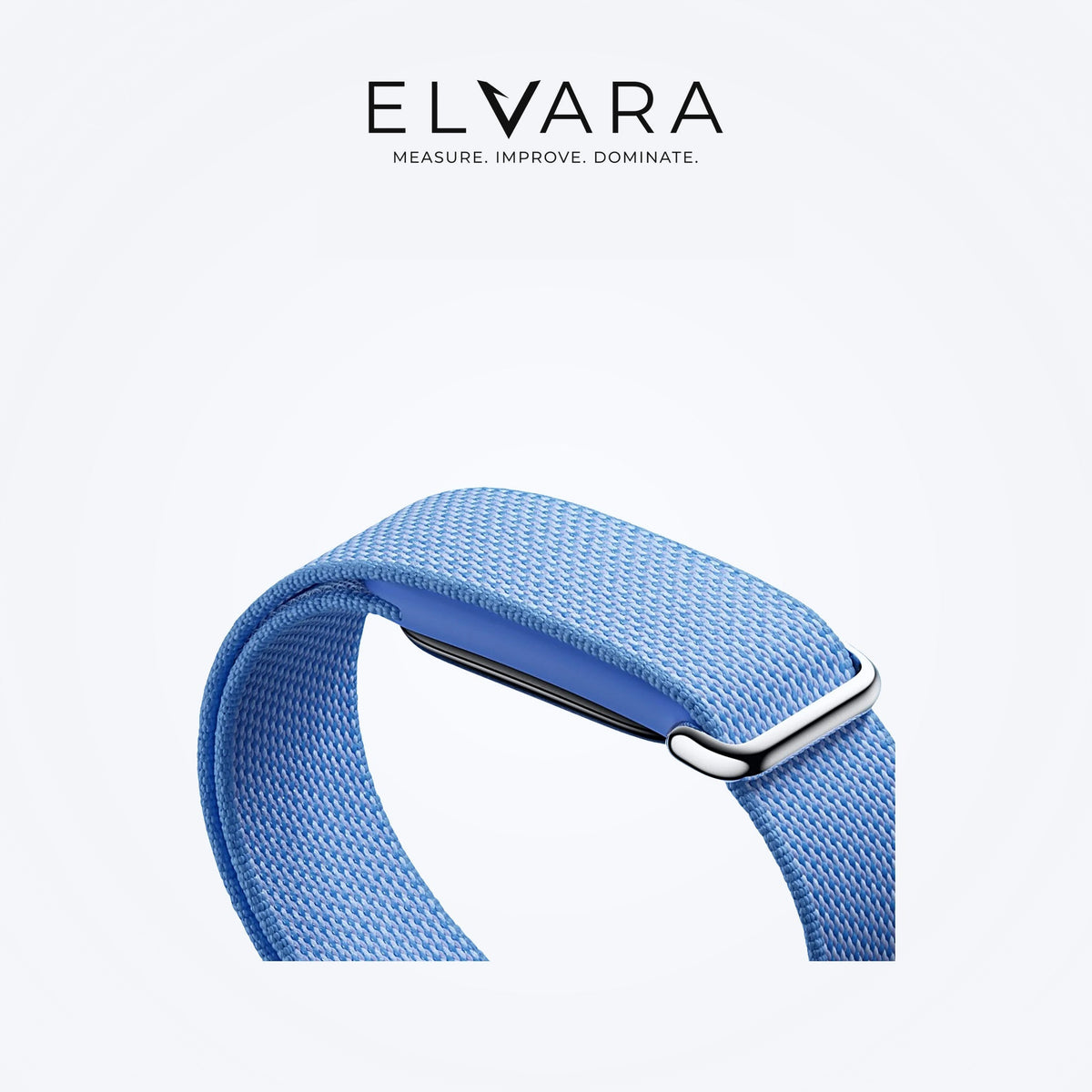 Google Fitbit Air | Lavender — woven strap and clasp, angled view — ELVARA