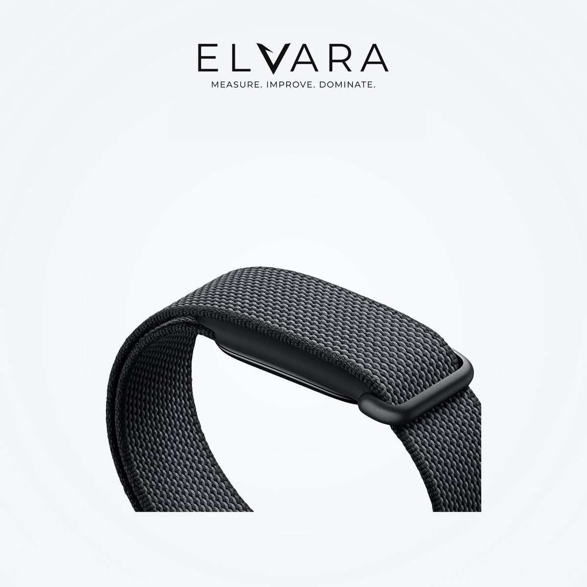 Google Fitbit Air | Obsidian — woven strap with the tracker module, side view — ELVARA