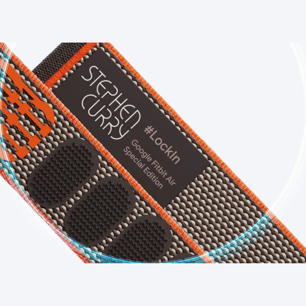 Google Fitbit Air Special Edition Stephen Curry | Rye — Stephen Curry #LockIn Special Edition marking inside the strap — ELVARA