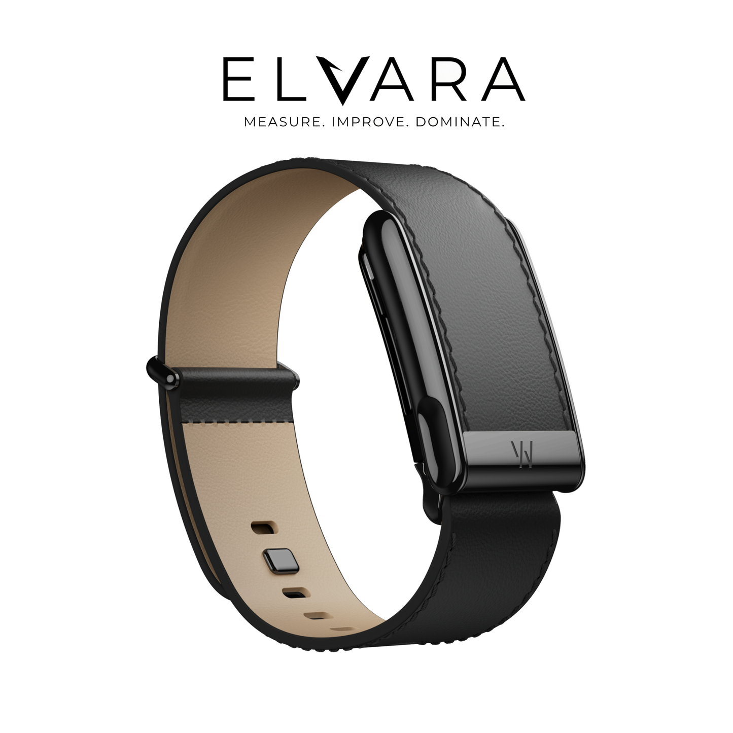 WHOOP MG LeatherLuxe Straight Black Cream Black – ELVARA
