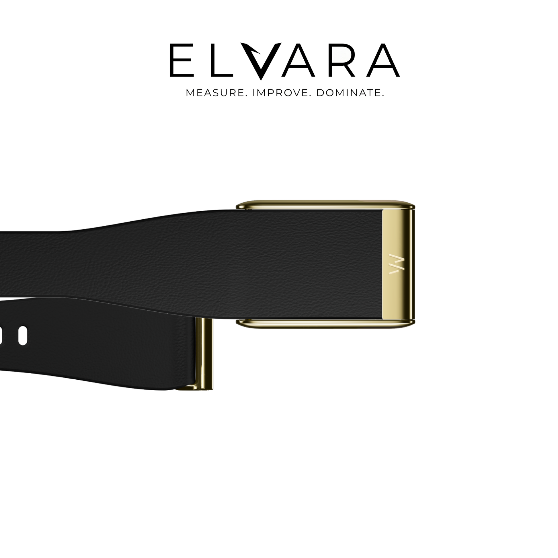 WHOOP 5.0 LeatherLuxe Tapered Black Gold – ELVARA