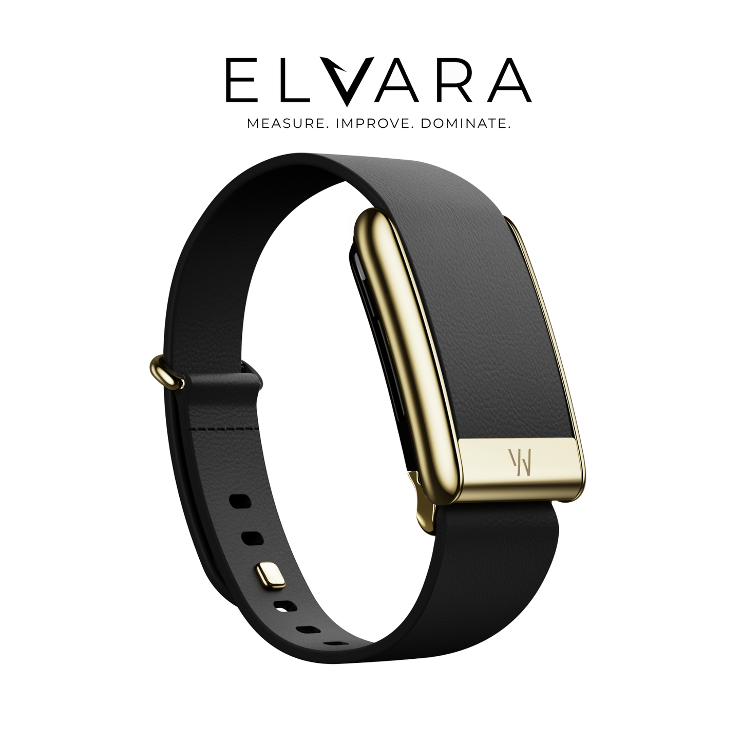WHOOP 5.0 LeatherLuxe Tapered Black Gold – ELVARA