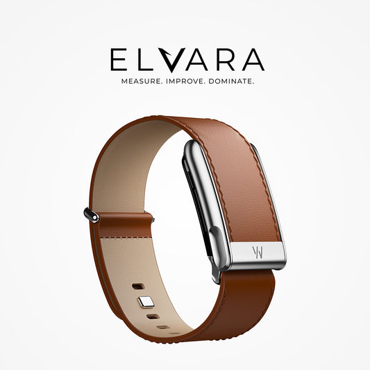 WHOOP MG LeatherLuxe Straight Band | Chestnut/Cream With Titanium