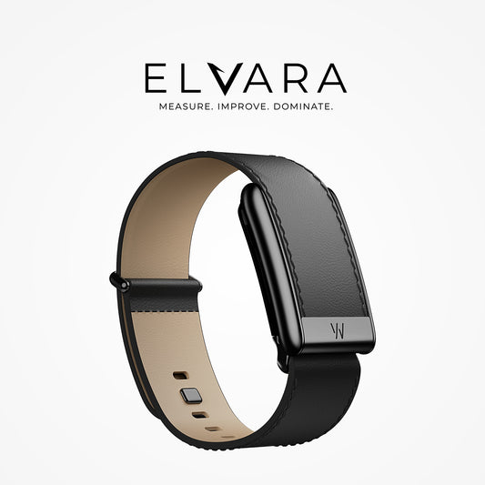 WHOOP 5.0 LeatherLuxe Straight Band | Black/Cream With Black
