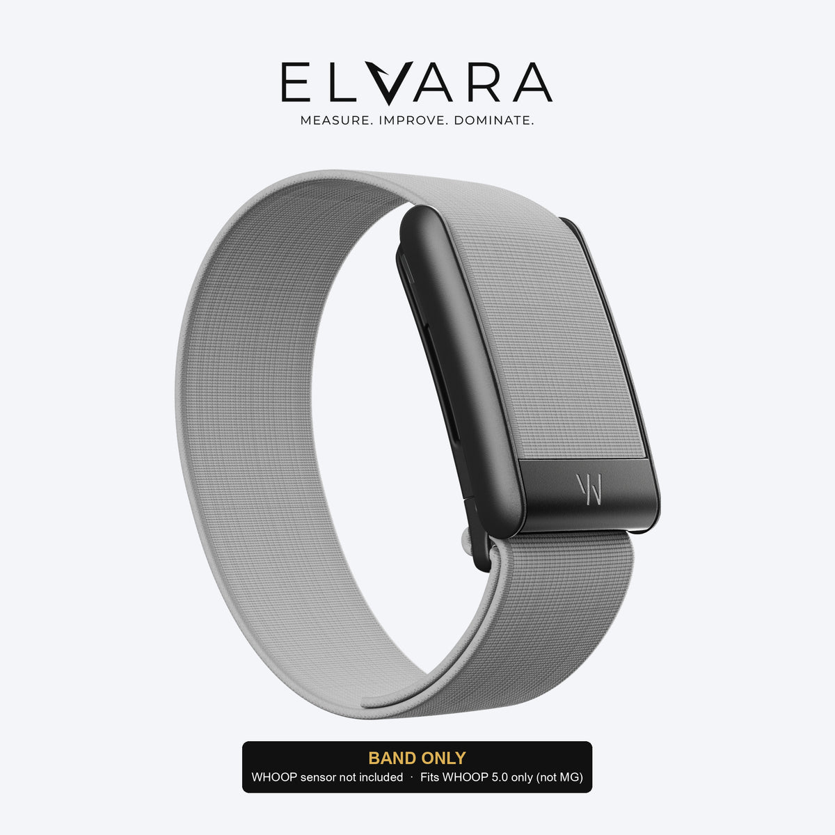 WHOOP 5.0 CoreKnit Band | Ash Grey — band only, sensor not included — ELVARA