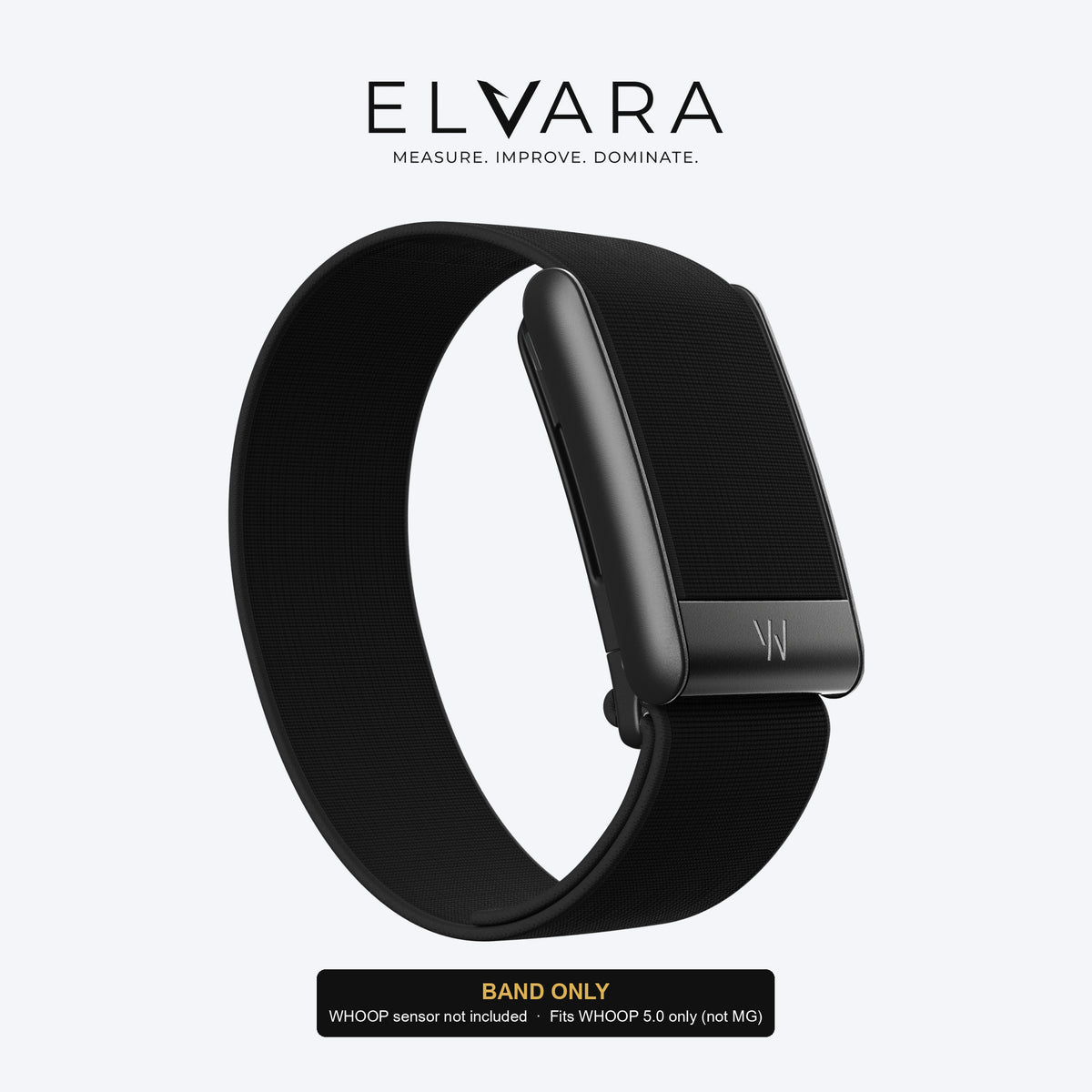 WHOOP 5.0 CoreKnit Band | Jet Black — band only, sensor not included — ELVARA