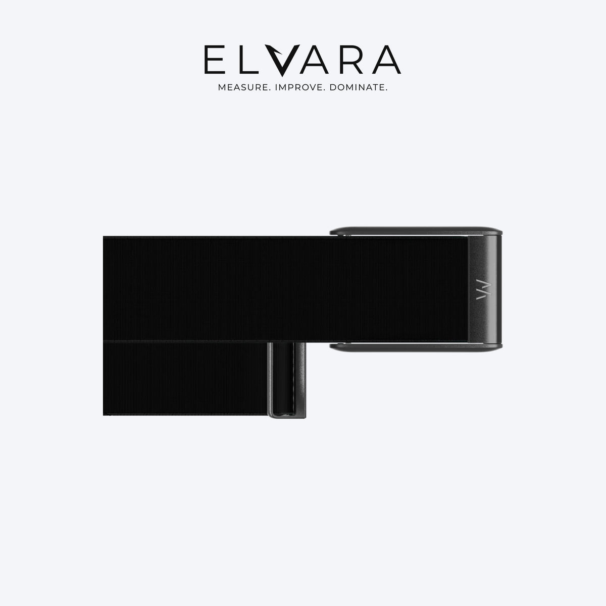 WHOOP 5.0 CoreKnit Band | Jet Black — flat view, band only, sensor not included — ELVARA