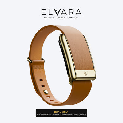 سوار مستدق WHOOP 5.0 LeatherLuxe | Camel With Gold