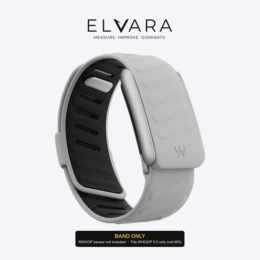 WHOOP 5.0 SportFlex Band in Drift - soft grey - full band view