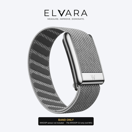 WHOOP 5.0 SuperKnit Luxe Band | Graphite with Titanium — band only, sensor not included — ELVARA