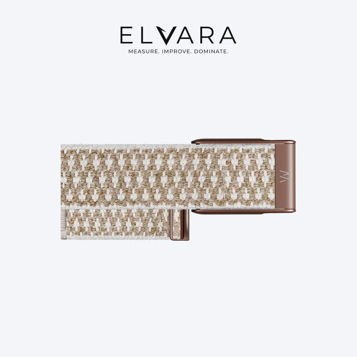 WHOOP MG CloudKnit Band | Fawn — flat view, band only, sensor not included — ELVARA