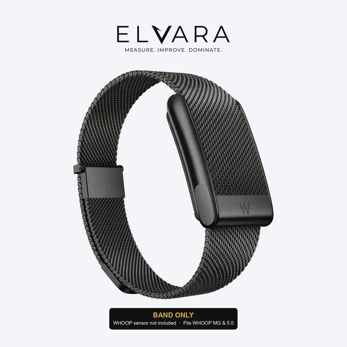 WHOOP MG Meridian Band | Matte Black — band only, sensor not included — ELVARA