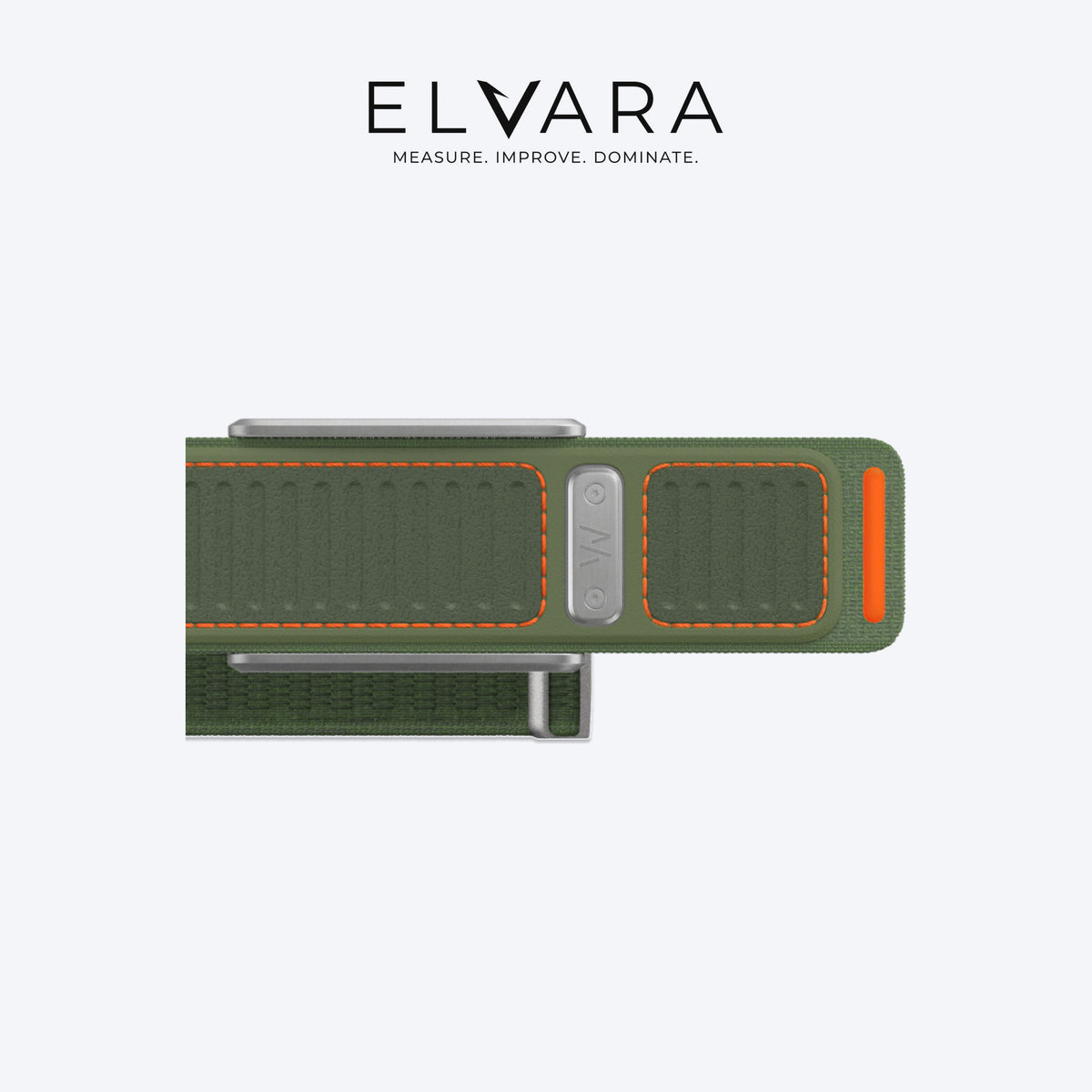 WHOOP MG Navigator Band | Evergreen — flat view, band only, sensor not included — ELVARA
