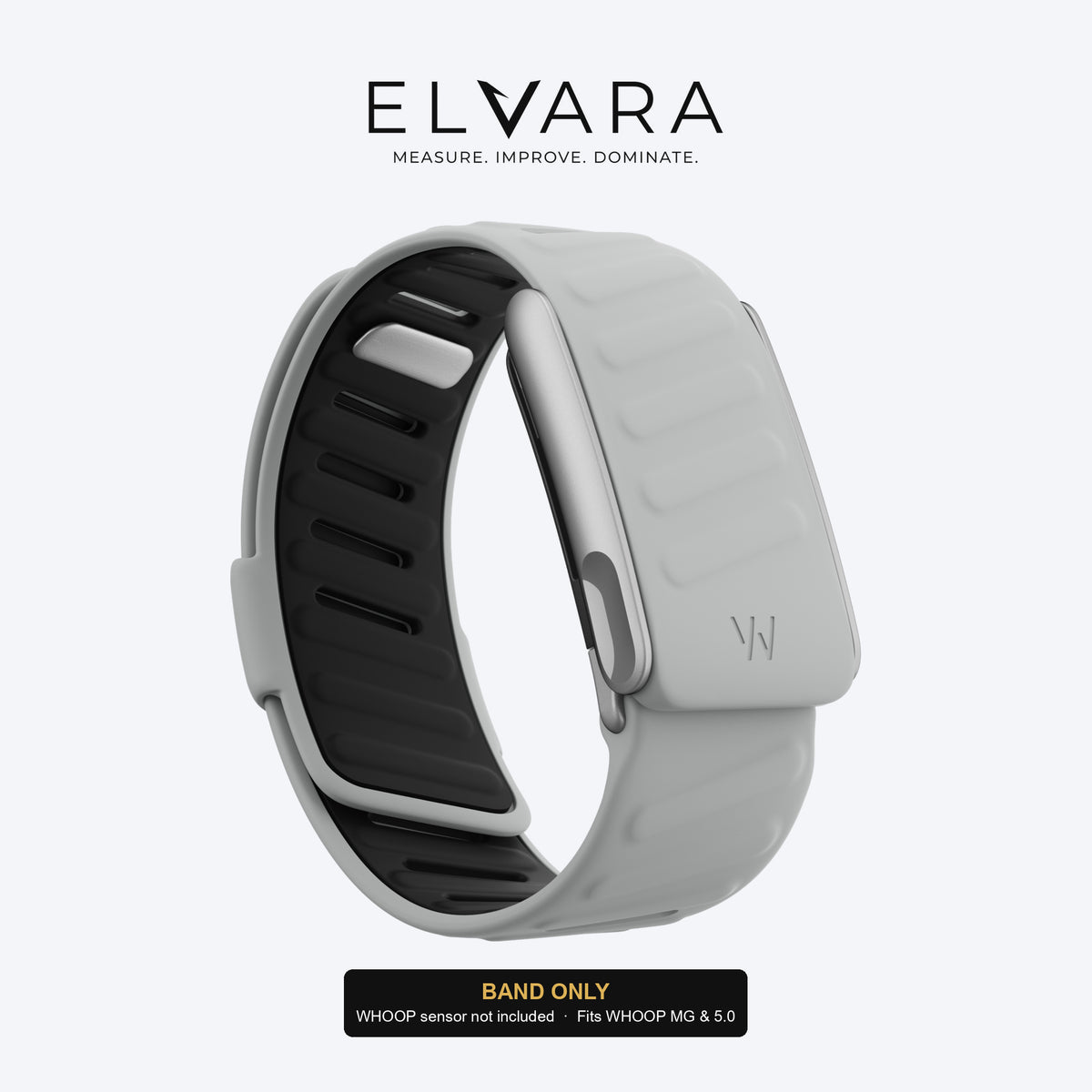 WHOOP MG SportFlex Band in Drift - soft grey - full band view
