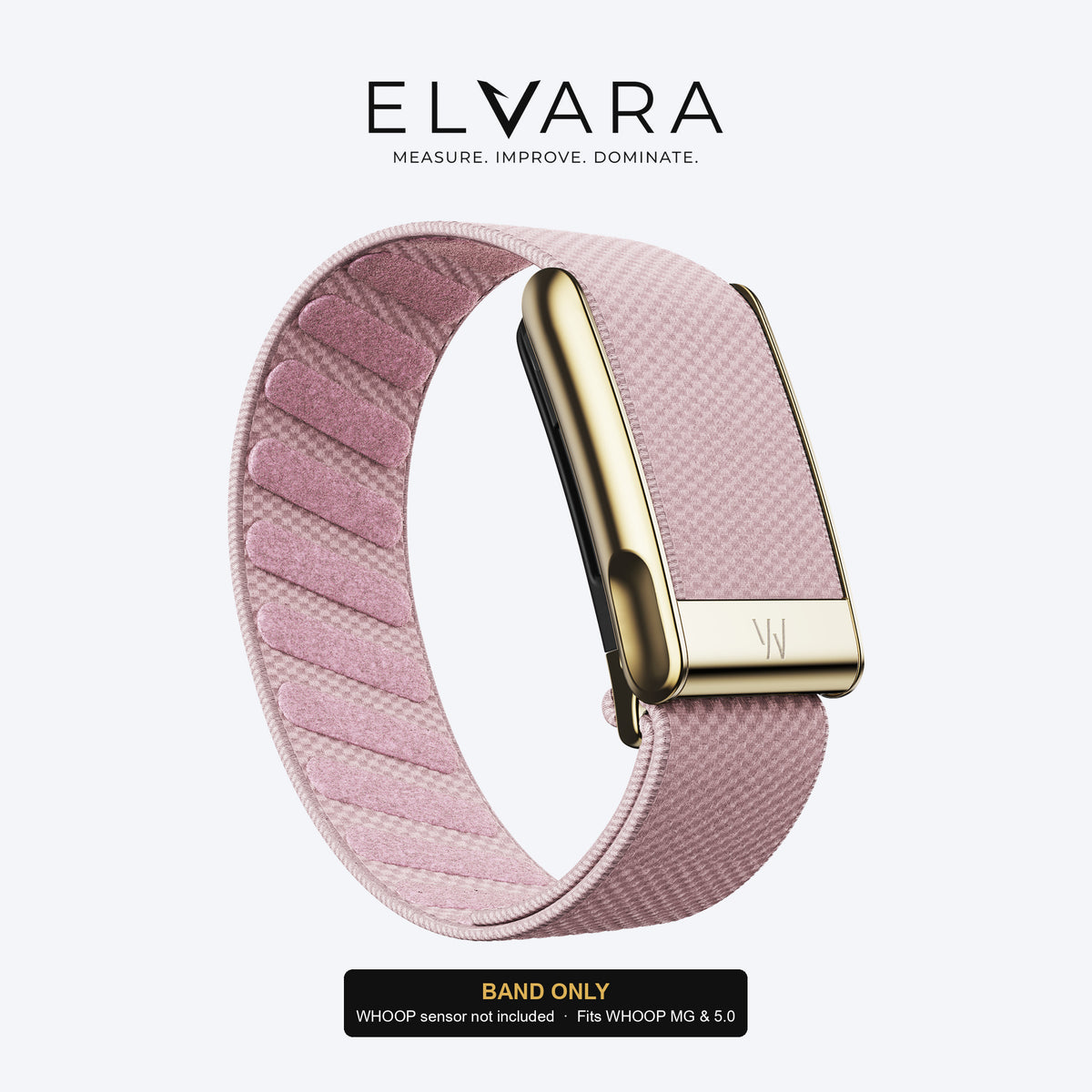 WHOOP MG SuperKnit Luxe Band | Blush with Gold — band only, sensor not included — ELVARA